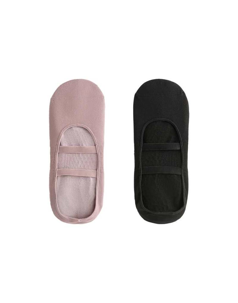OYSHO - 2 Paar Yoga- und Pilates-Socken aus Polyamid-Mix in weichem Malventon mit parallelen Riemchen-Lila von Oysho