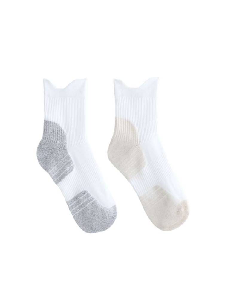 OYSHO - 2er-Pack Viertel-Laufsocken in meliertem Sand aus Polyamidmix-Brown von Oysho
