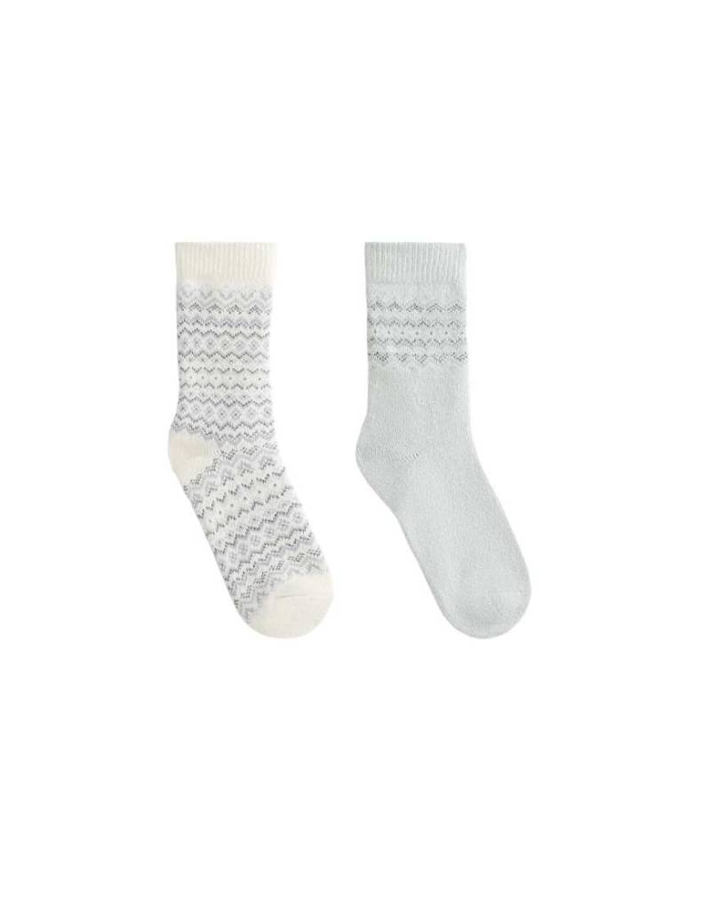 OYSHO - 2er-Pack klassische Jacquard-Socken in Blassgrau von OYSHO