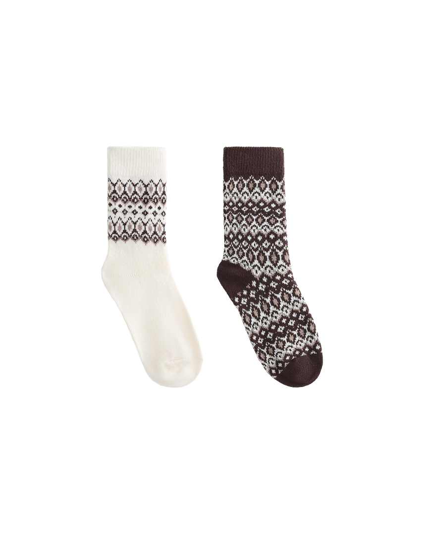 OYSHO - 2er-Pack klassische Jacquard-Socken in Braun-Brown OYSHO - 2er-Pack klassische Jacquard-Socken in Braun-Brown von Oysho