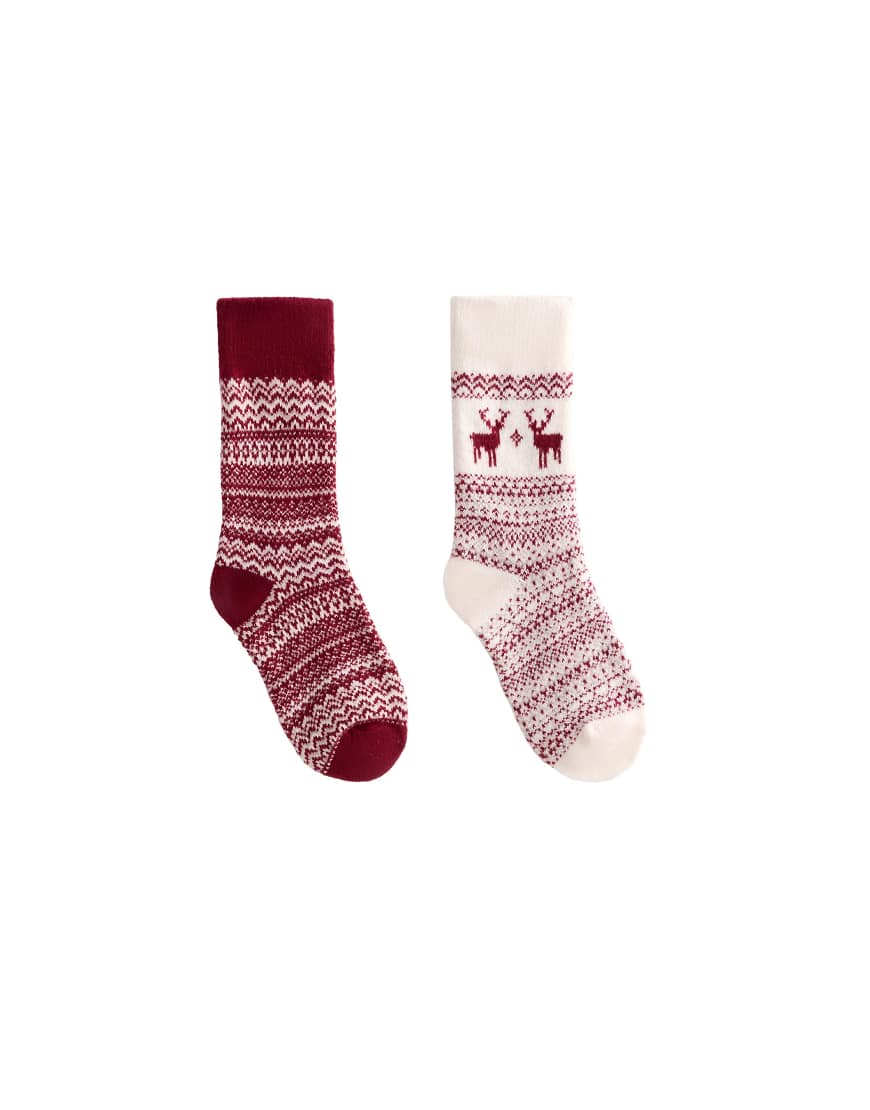 OYSHO - 2er-Pack klassische Jacquard-Socken in Rot von Oysho