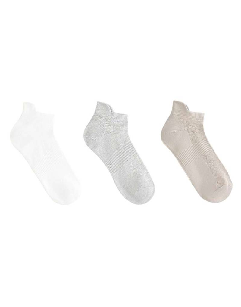 OYSHO - 3er-Pack Sneaker-Socken aus Polyamid-Mix in Grau mit Fersenlasche von Oysho