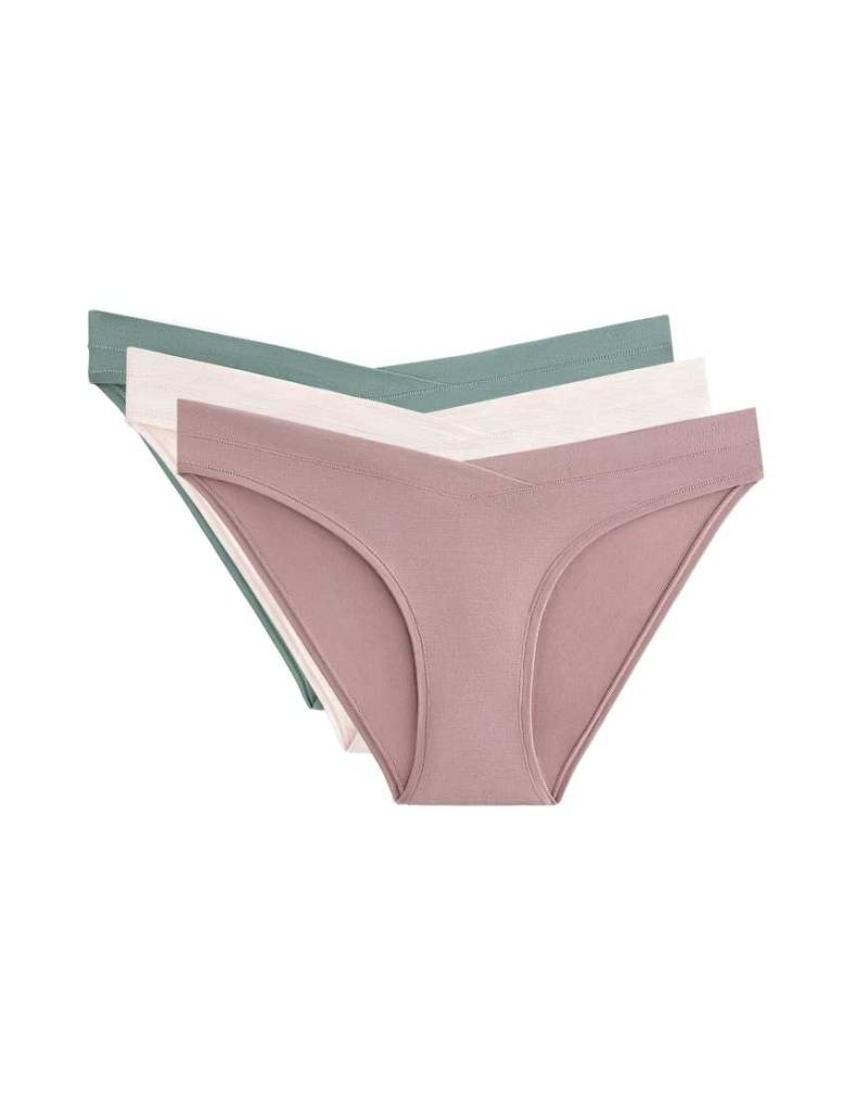 OYSHO - 3er-Pack klassische Slips in Grün mit V-Form aus Modalmix von Oysho