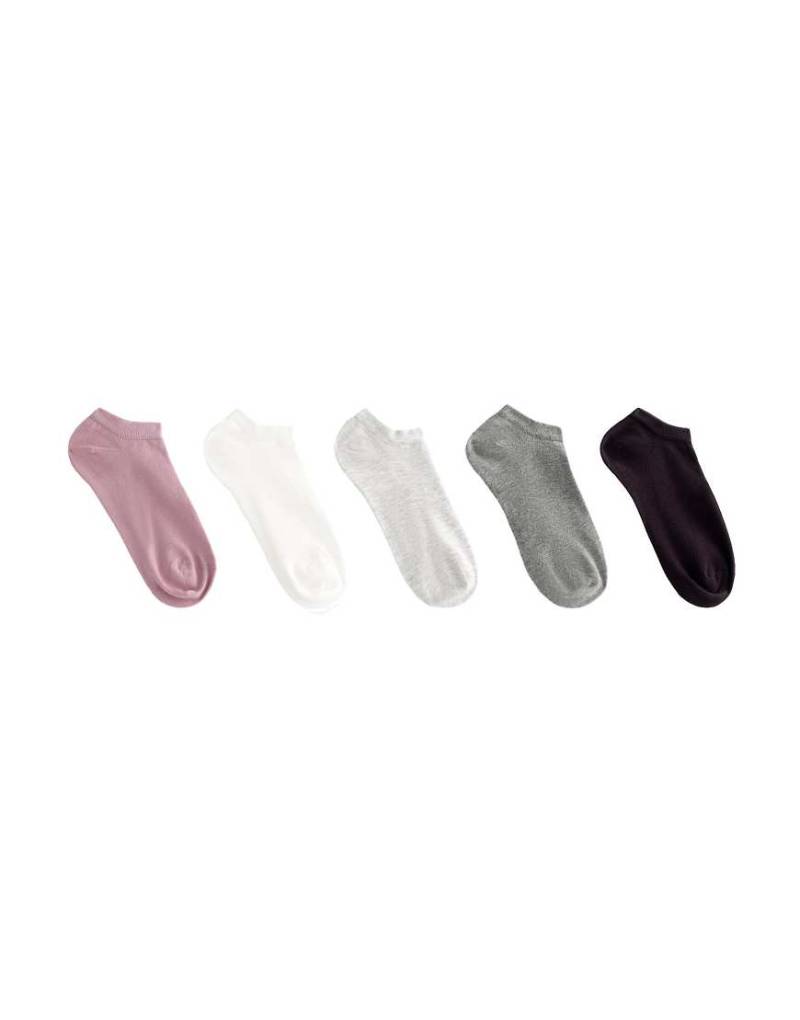 OYSHO - 5 Paar Sneaker-Socken aus Baumwollmix in Staubrosa von Oysho