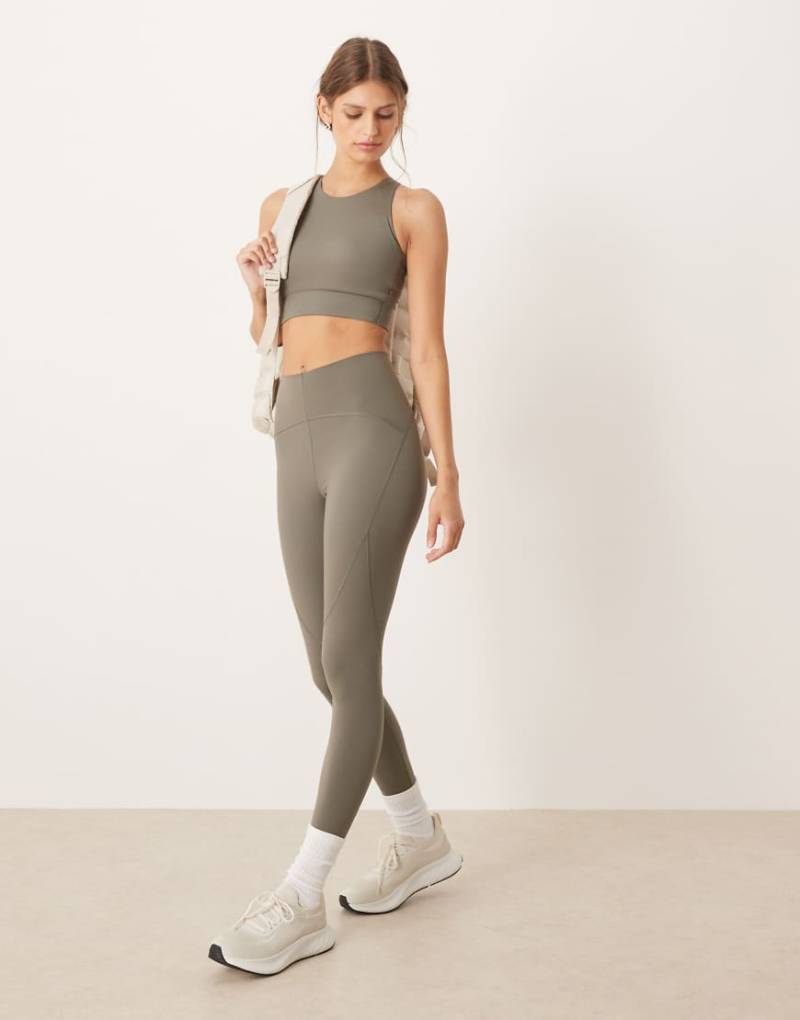 OYSHO - Basic Compressive - Knöchellange Leggings in Grün von Oysho