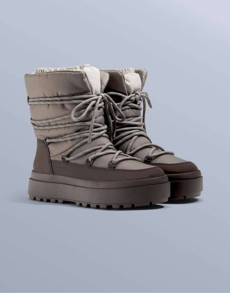 OYSHO - Combined - Schnürstiefel in Maulwurfsgrau-Neutral von Oysho