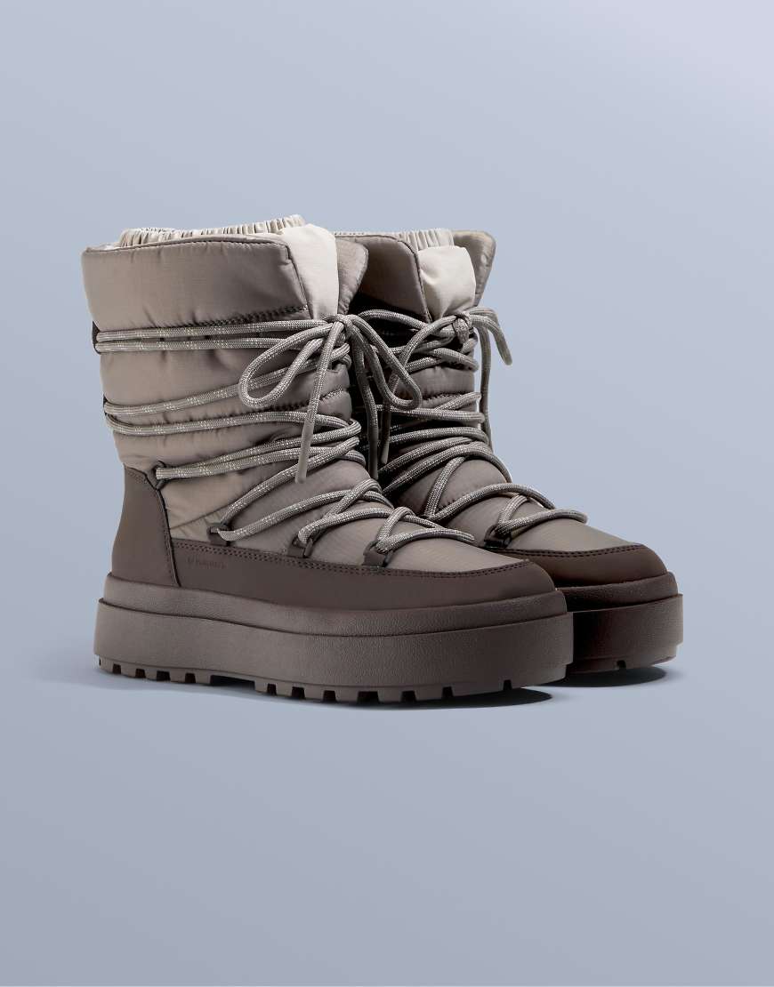 OYSHO - Combined - Schnürstiefel in Maulwurfsgrau-Neutral von Oysho