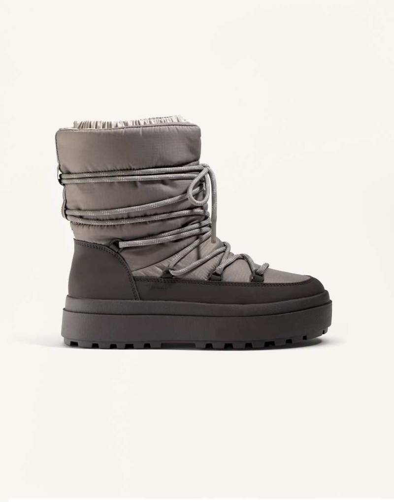 OYSHO - Combined - Schnürstiefel in Maulwurfsgrau-Neutral von Oysho