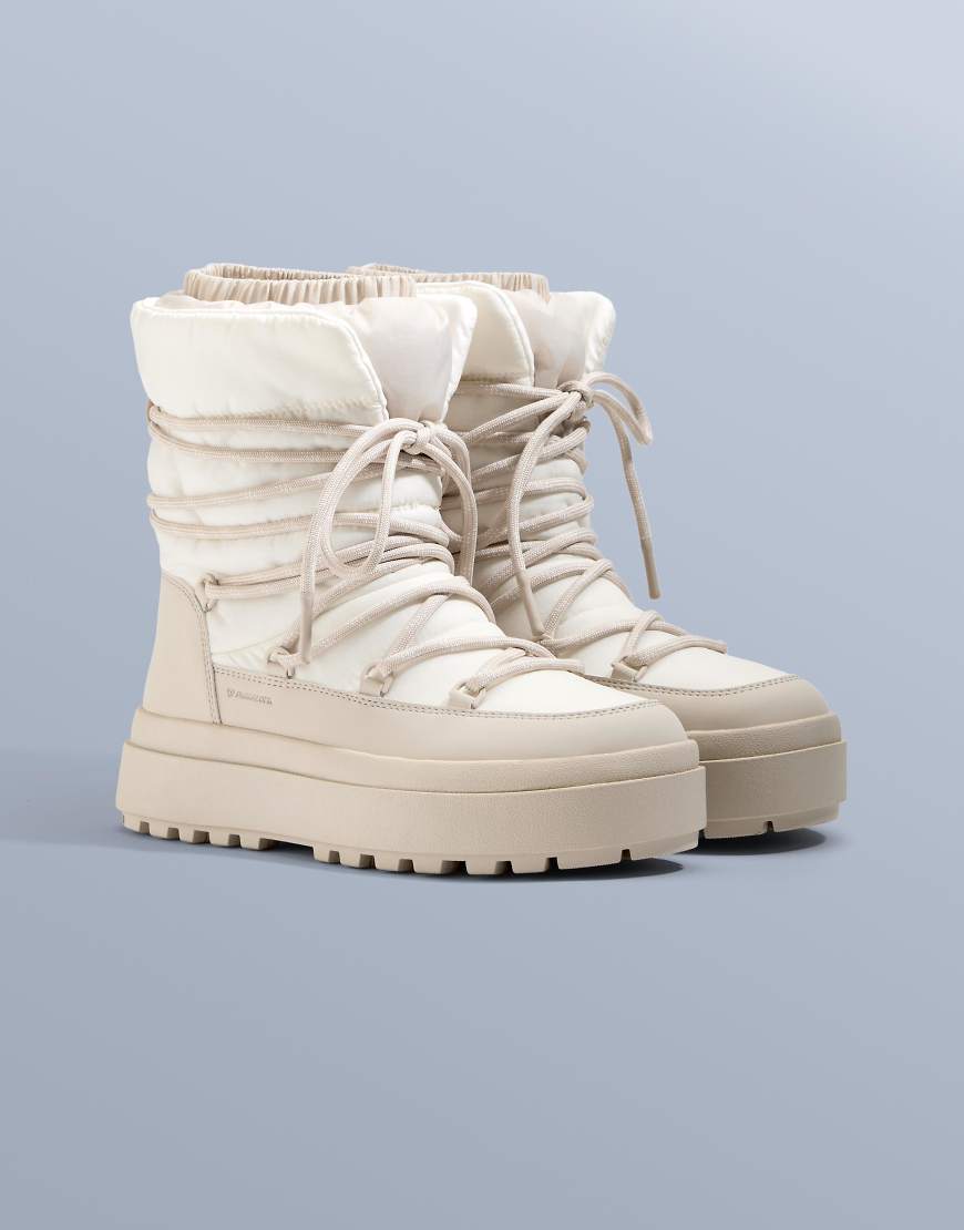 OYSHO - Combined - Schnürstiefel in Nerzbraun-Neutral von Oysho