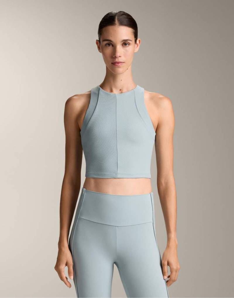 OYSHO - Comfortlux - Geripptes Tanktop in gewaschenem Graublau OYSHO - Comfortlux - Geripptes Tanktop in gewaschenem Graublau von Oysho