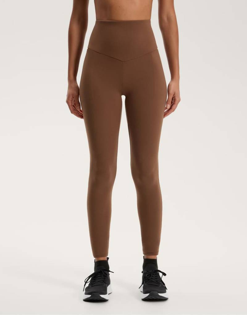 OYSHO - Comfortlux - Knöchellange Leggings in Braun mit Taschen und sehr hohem Bund, 65 cm-Brown von Oysho