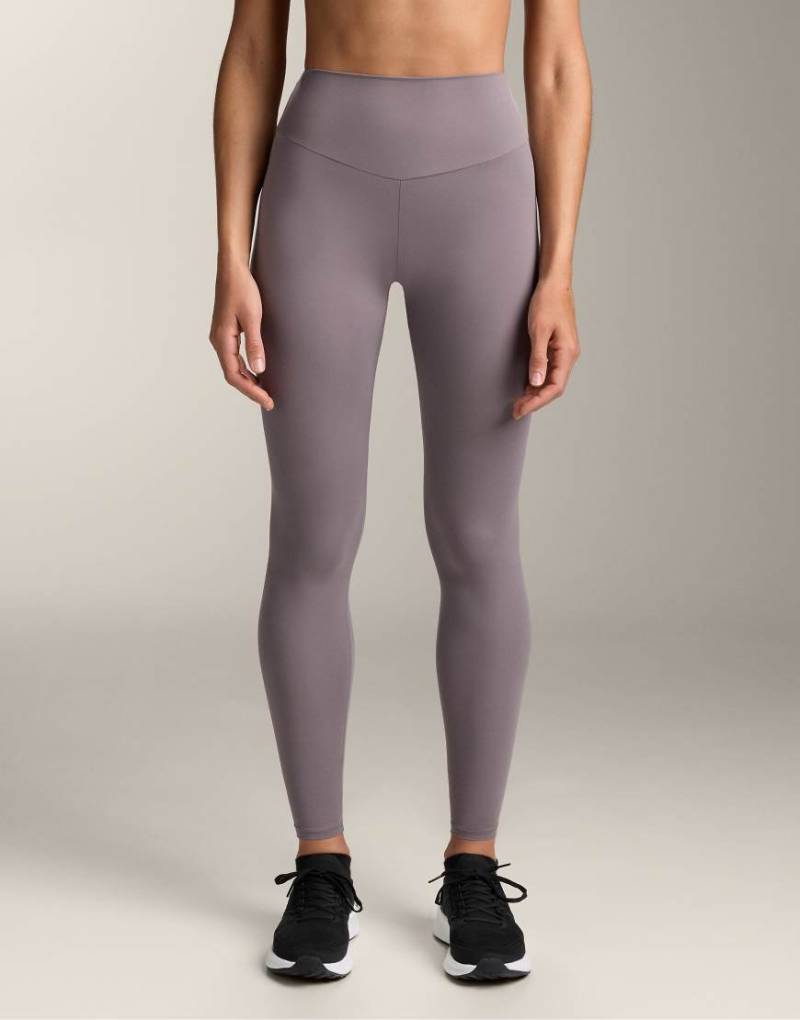 OYSHO - Comfortlux - Knöchellange Leggings in Lila mit hohem Bund von Oysho
