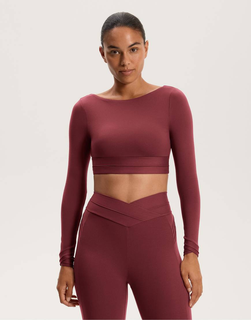 OYSHO - Comfortlux - Langärmliges T-Shirt in Lila von Oysho