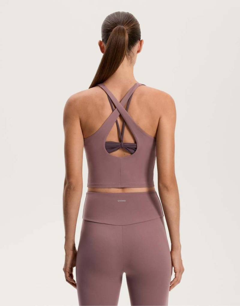 OYSHO - Comfortlux - Overlay-Tanktop in Rosa-Mauve-Grün von Oysho