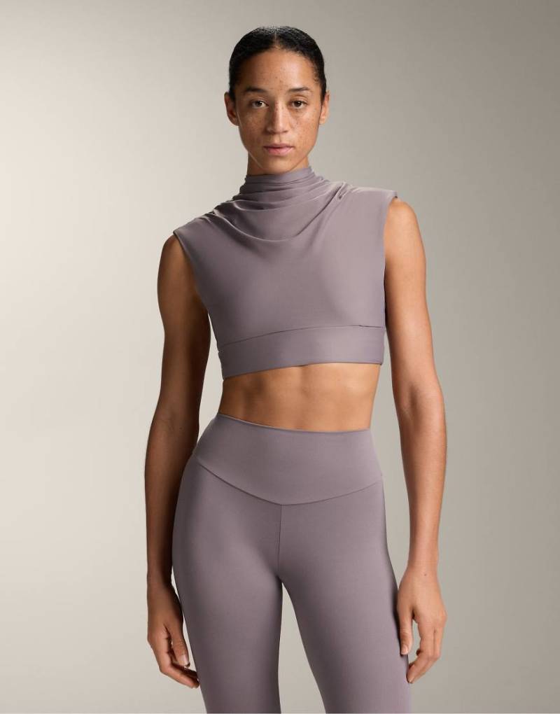 OYSHO - Comfortlux - Tanktop in Lila mit drapiertem Ausschnitt von OYSHO