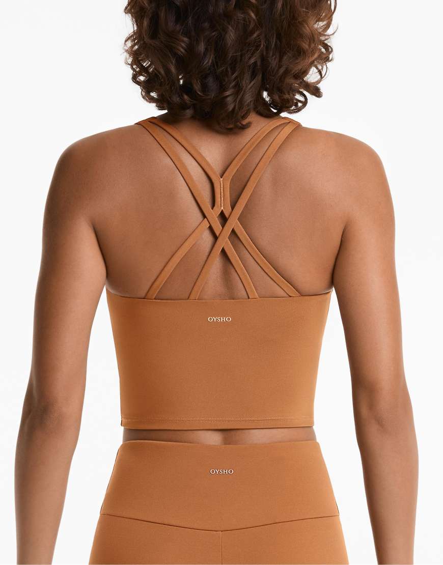 OYSHO - Comfortlux - Tanktop in dunklem Orange und Körbchen von Oysho