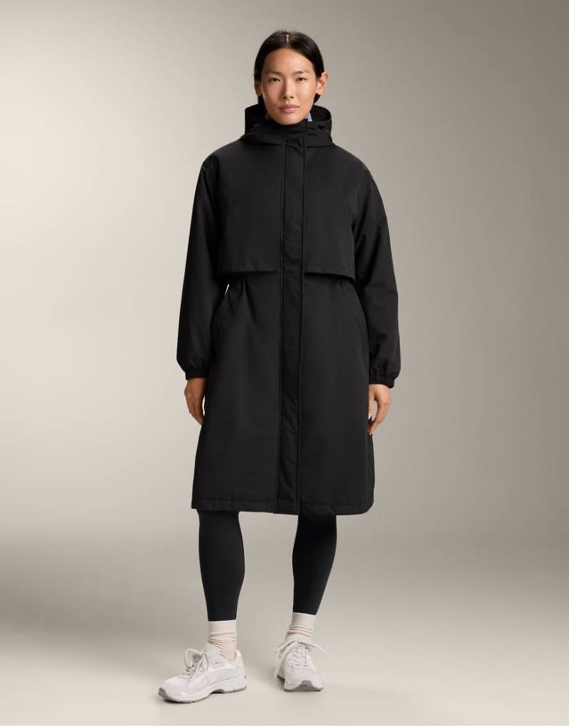 OYSHO - Fellex Aerogel 10k - Wasserdichte, lange, wattierte Jacke in Schwarz von Oysho