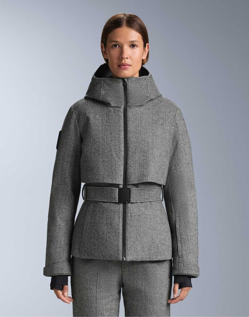 OYSHO - Fellex - Wasserdichte Ski-Jacke aus Wollmix in Anthrazit-Grau von Oysho