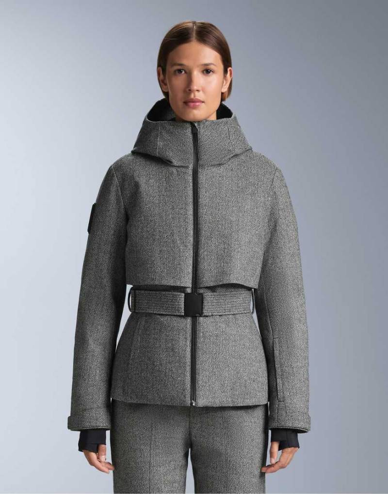 OYSHO - Fellex - Wasserdichte Ski-Jacke aus Wollmix in Anthrazit-Grau von Oysho