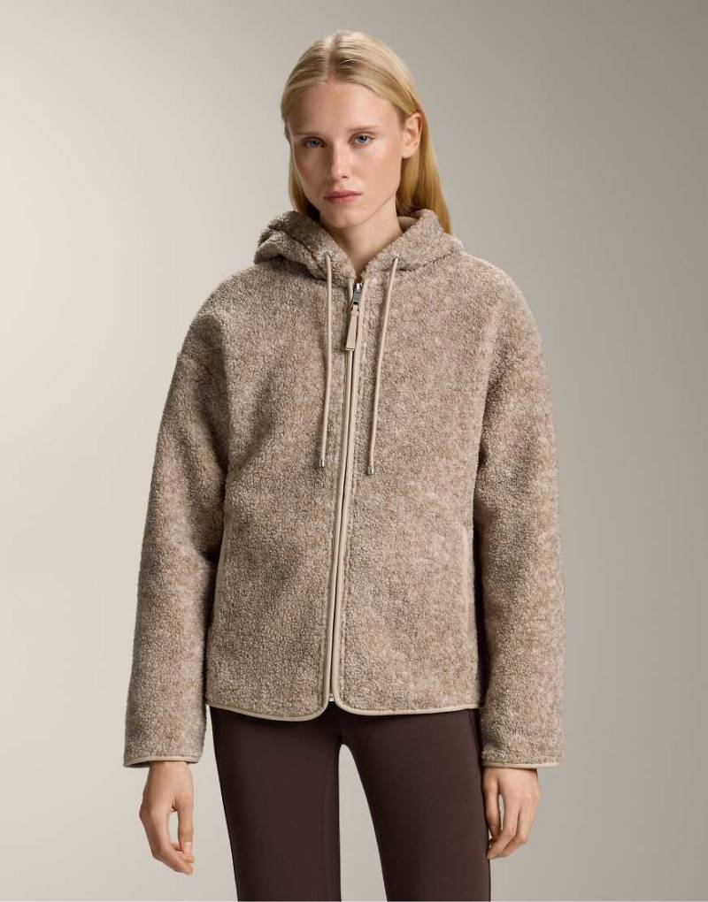 OYSHO - Fleecejacke in nerzbraun meliert mit Kapuze-Brown von Oysho