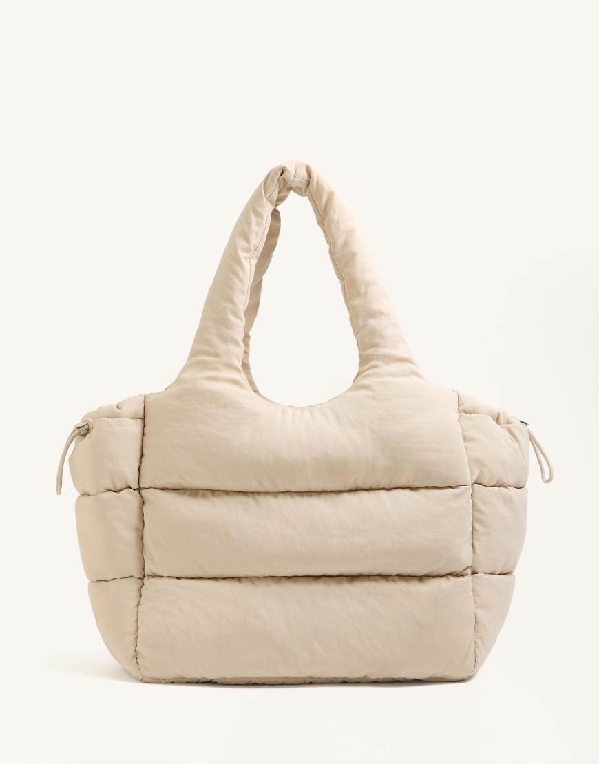 OYSHO - Gepolsterter Shopper in Ecru-Neutral OYSHO - Gepolsterter Shopper in Ecru-Neutral von Oysho