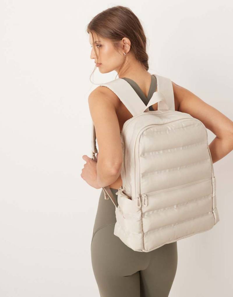 OYSHO - Gesteppter Rucksack in Ecru-Neutral von Oysho