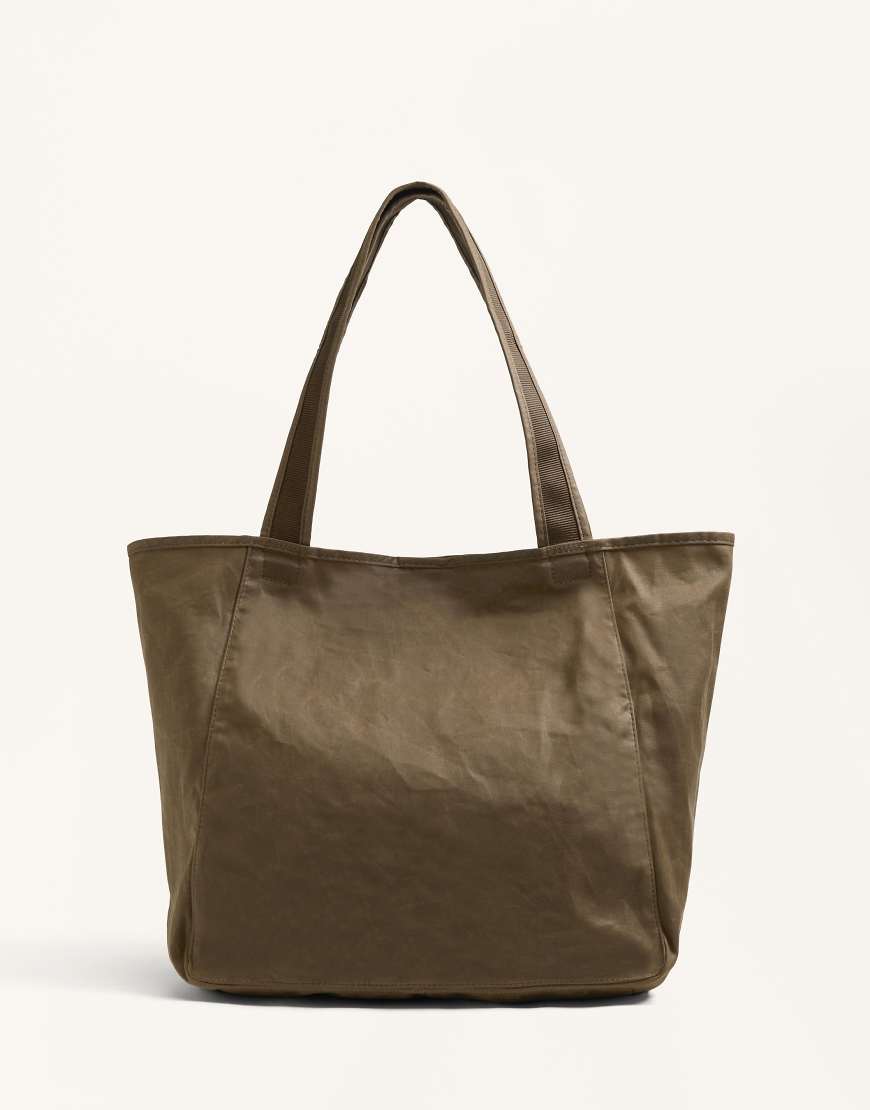 OYSHO - Gewachster Shopper in Lila von Oysho