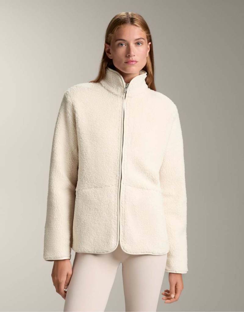 OYSHO - Jacke aus Lammfellimitat in Ecru-Neutral von Oysho