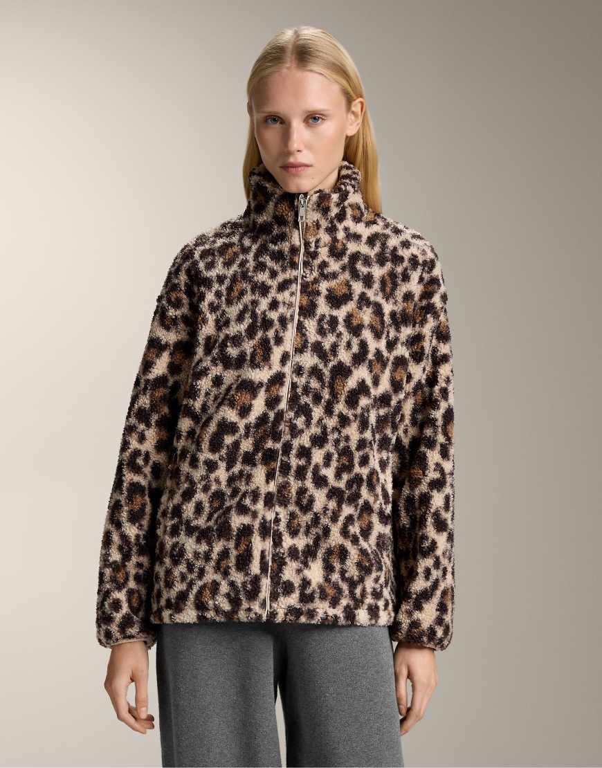 OYSHO - Jacke aus Lammfellimitat in meliertem Sand-Brown von Oysho