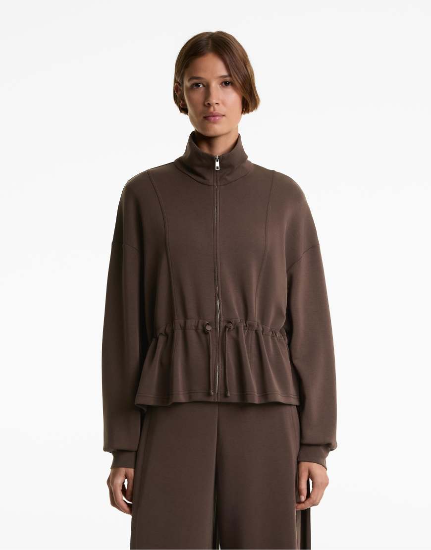 OYSHO - Jacke in Braun mit weichem Modal-Brown von Oysho