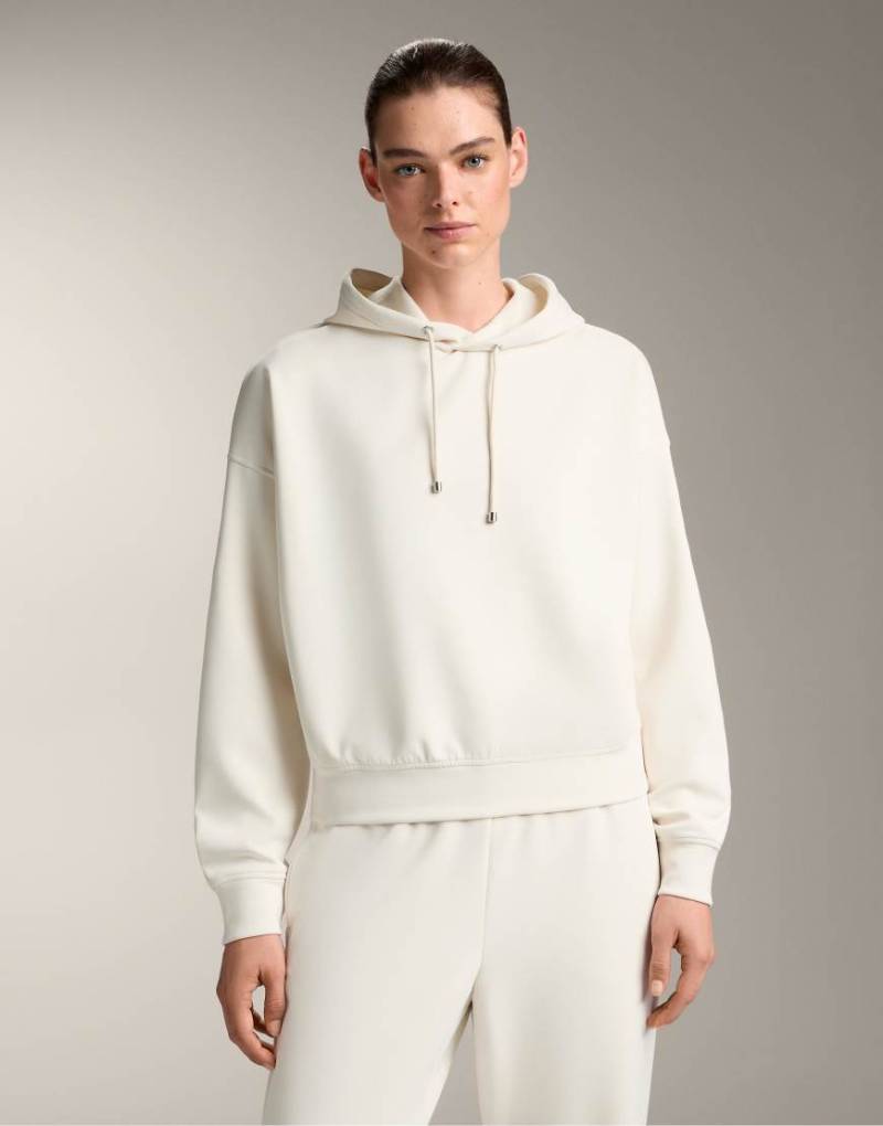 OYSHO - Kastiges Sweatshirt aus angerautem Modalmix in Ecru-Neutral von Oysho