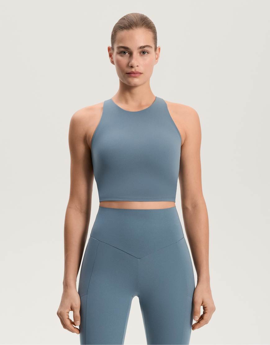 OYSHO - Kompressions-Tanktop in Petrol-Blau von OYSHO