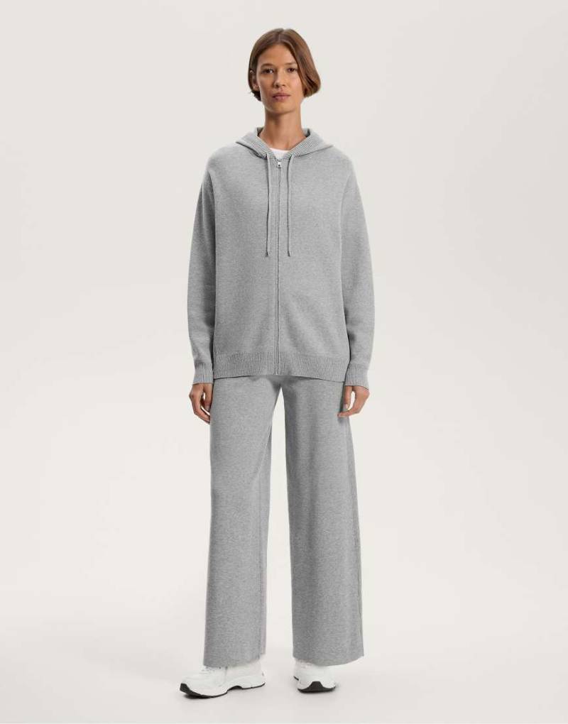 OYSHO - Lange Strickjacke in Schwarz mit Kapuze von Oysho