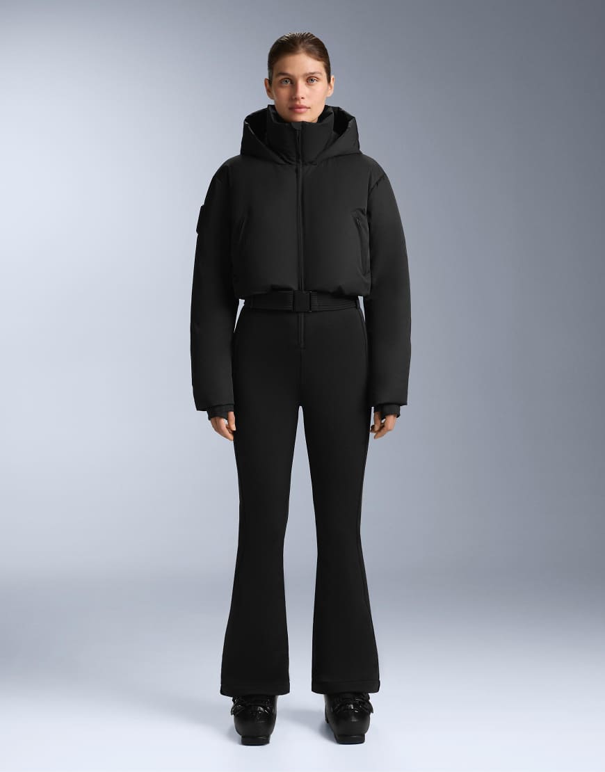 OYSHO - Minardi Piume - Wasserabweisender, wattierter Daunen-Ski-Jumpsuit in Schwarz von OYSHO