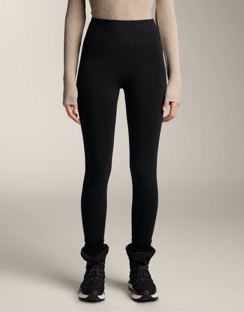 OYSHO - Nahtlose, knöchellange, superwarme Leggings in Schwarz mit sehr hohem Bund, 70 cm Schrittlänge von Oysho