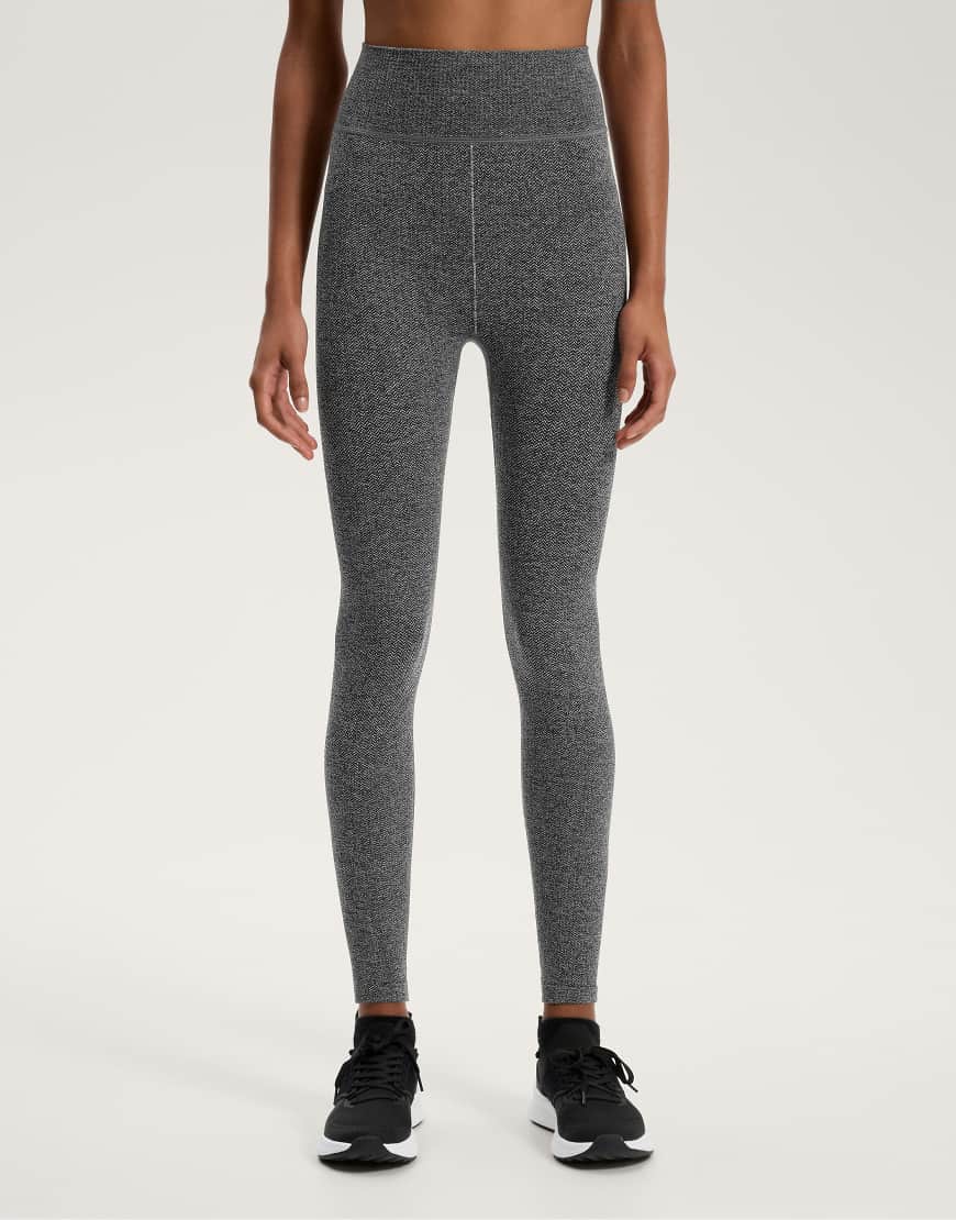 OYSHO - Nahtlose, knöchellange Leggings in meliertem Dunkelgrau, 65 cm von Oysho