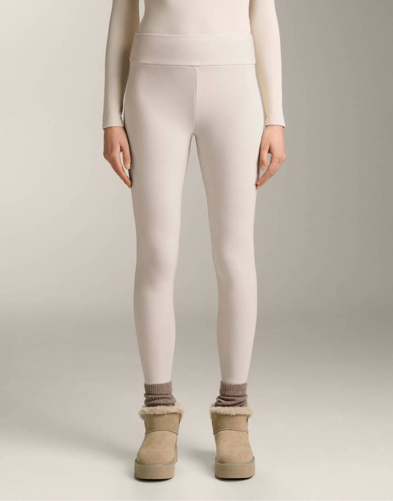 OYSHO - Nahtlose, ultrawarme, knöchellange Leggings in Hellrosa mit hohem Bund, 70 cm Schrittlänge von Oysho