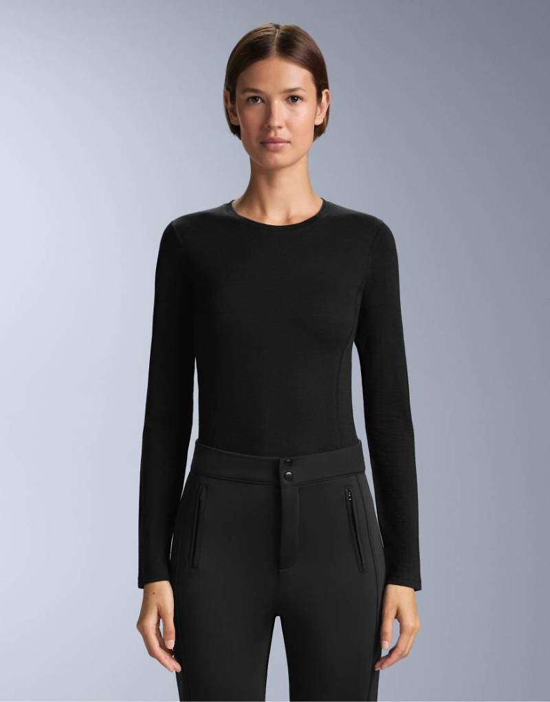 OYSHO - Nahtloses Baselayer-T-Shirt aus Merinowolle in Schwarz von OYSHO