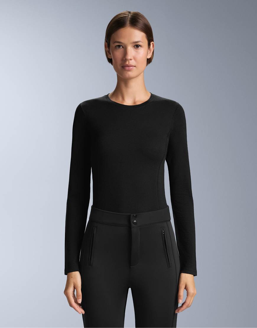 OYSHO - Nahtloses Baselayer-T-Shirt aus Merinowolle in Schwarz von OYSHO