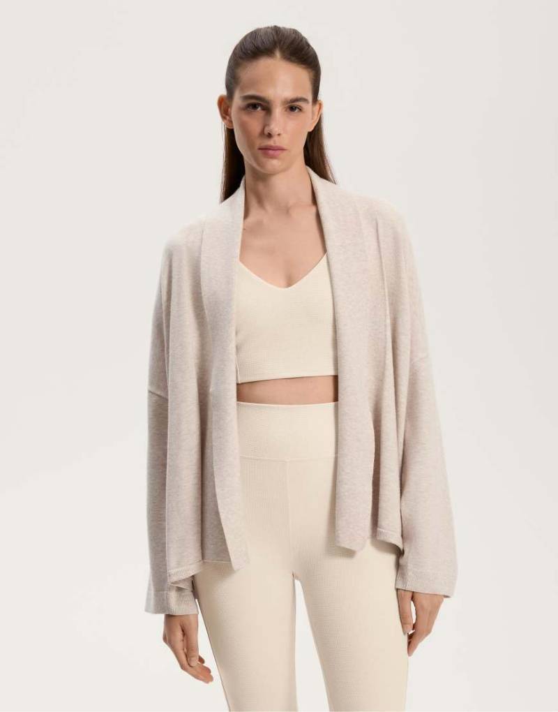OYSHO - Offene Strickjacke in Hellrosa von Oysho