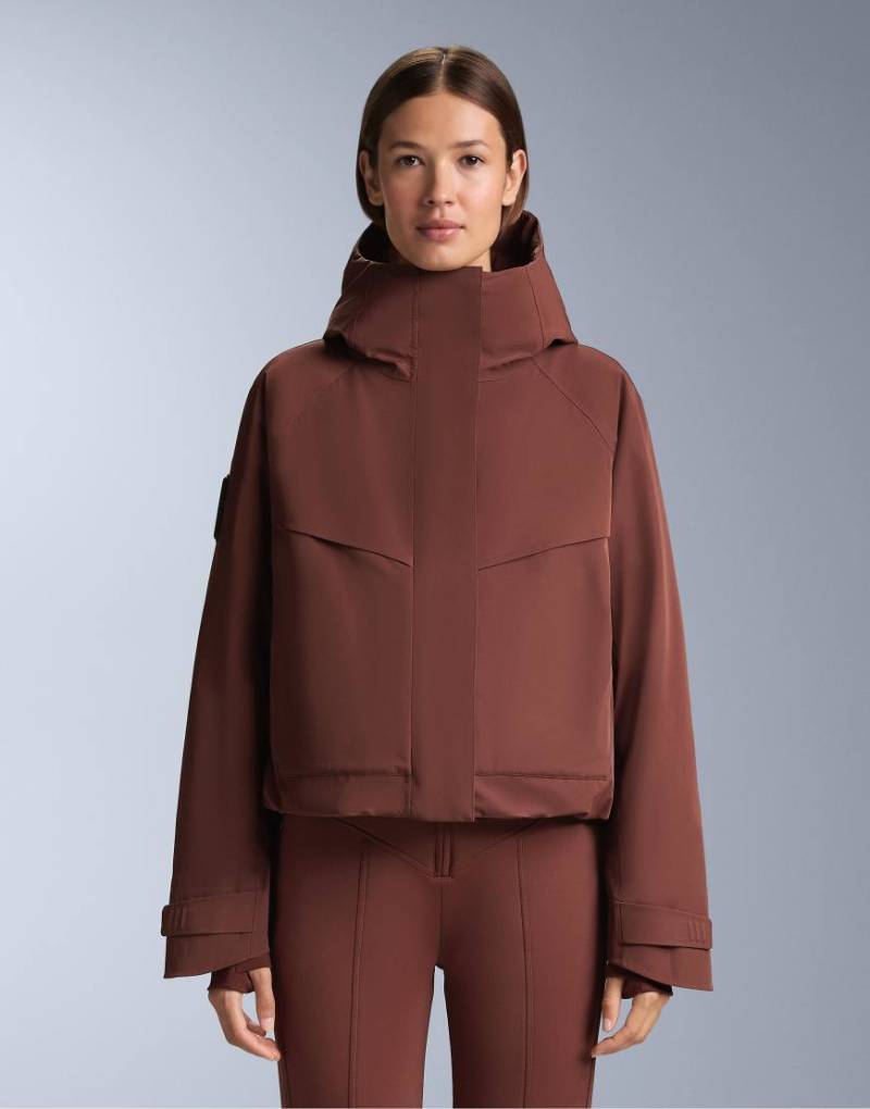 OYSHO - Primaloft Feel the Performance - Wasserdichte Skijacke in Terrakotta mit Taschen-Orange von Oysho