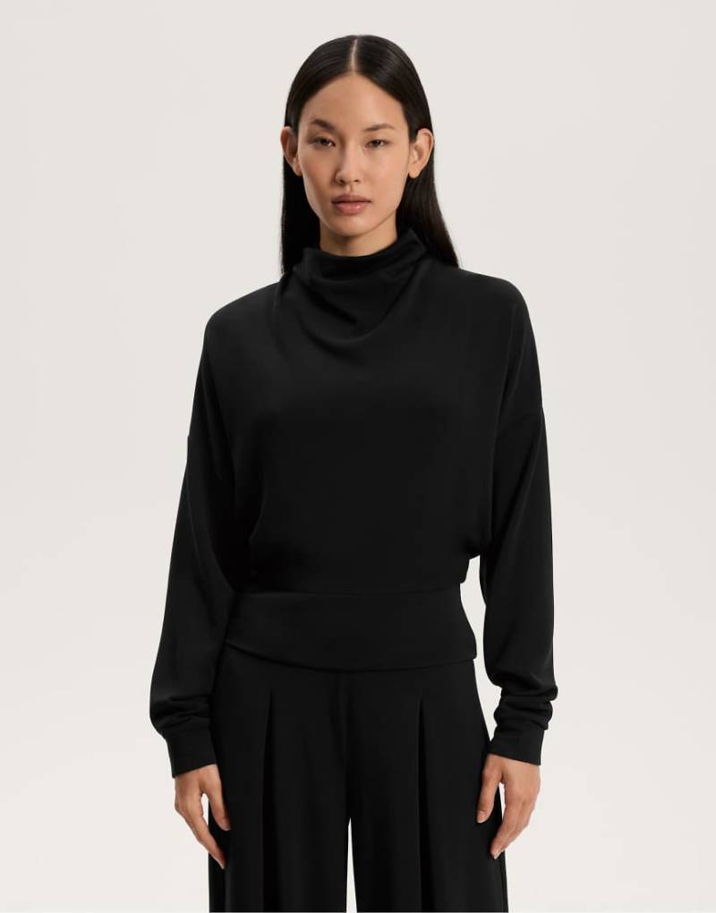 OYSHO - Rollkragen-Sweatshirt in Schwarz aus weichem Modal von OYSHO