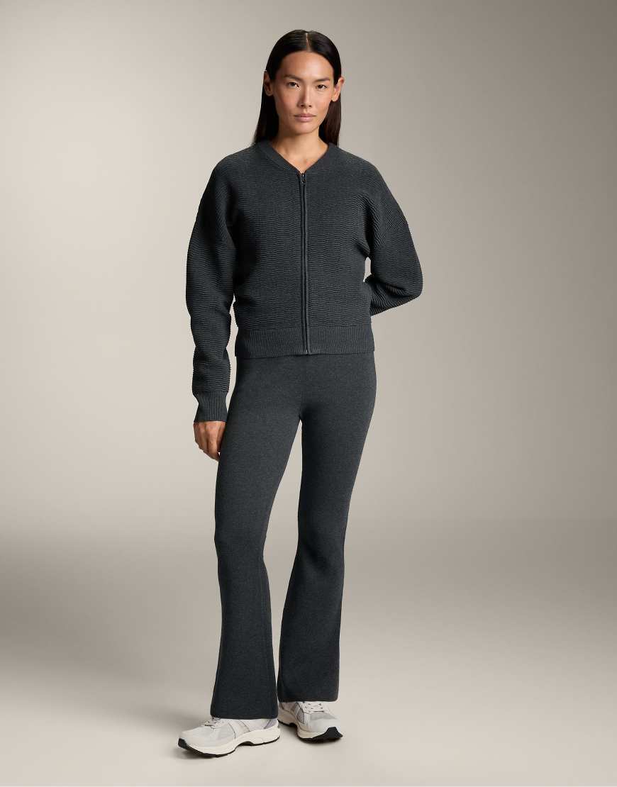 OYSHO - Schlaghose aus Strick in Dunkelgrau-Schwarz von Oysho