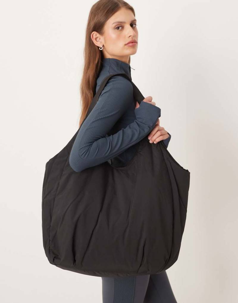 OYSHO - Shopper-Tasche in Schwarz mit kontrastierenden Henkeln von Oysho