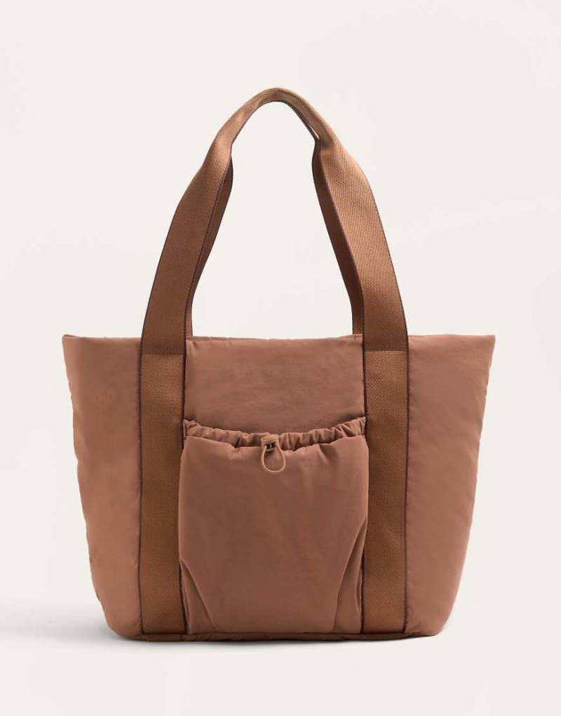 OYSHO - Shopper-Tasche in Terrakotta mit Fronttasche-Blau von Oysho