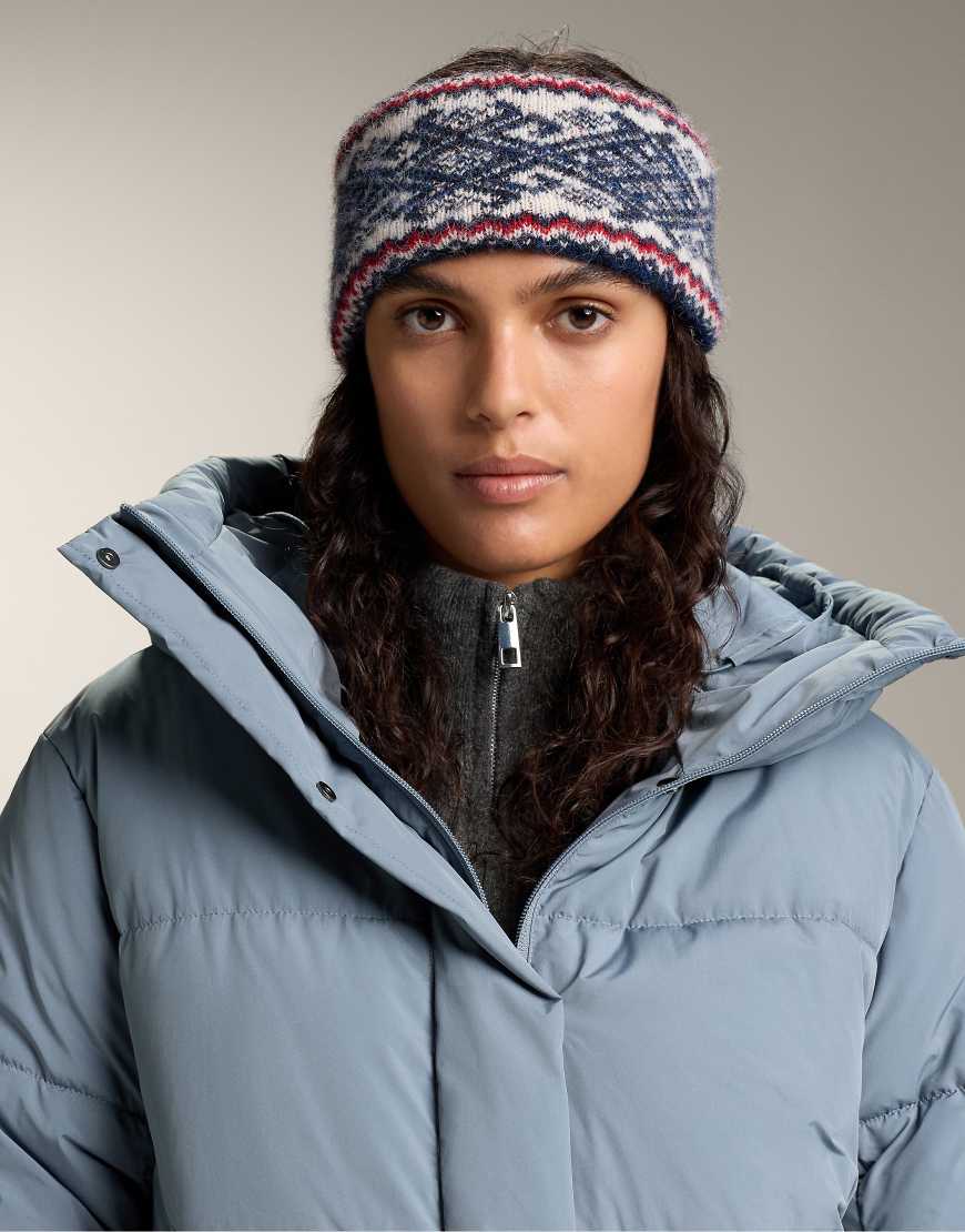 OYSHO - Stirnband mit Jacquard-Muster in Marineblau von OYSHO