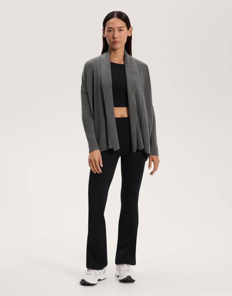 OYSHO - Strickjacke in Grau mit gerippten Details von Oysho