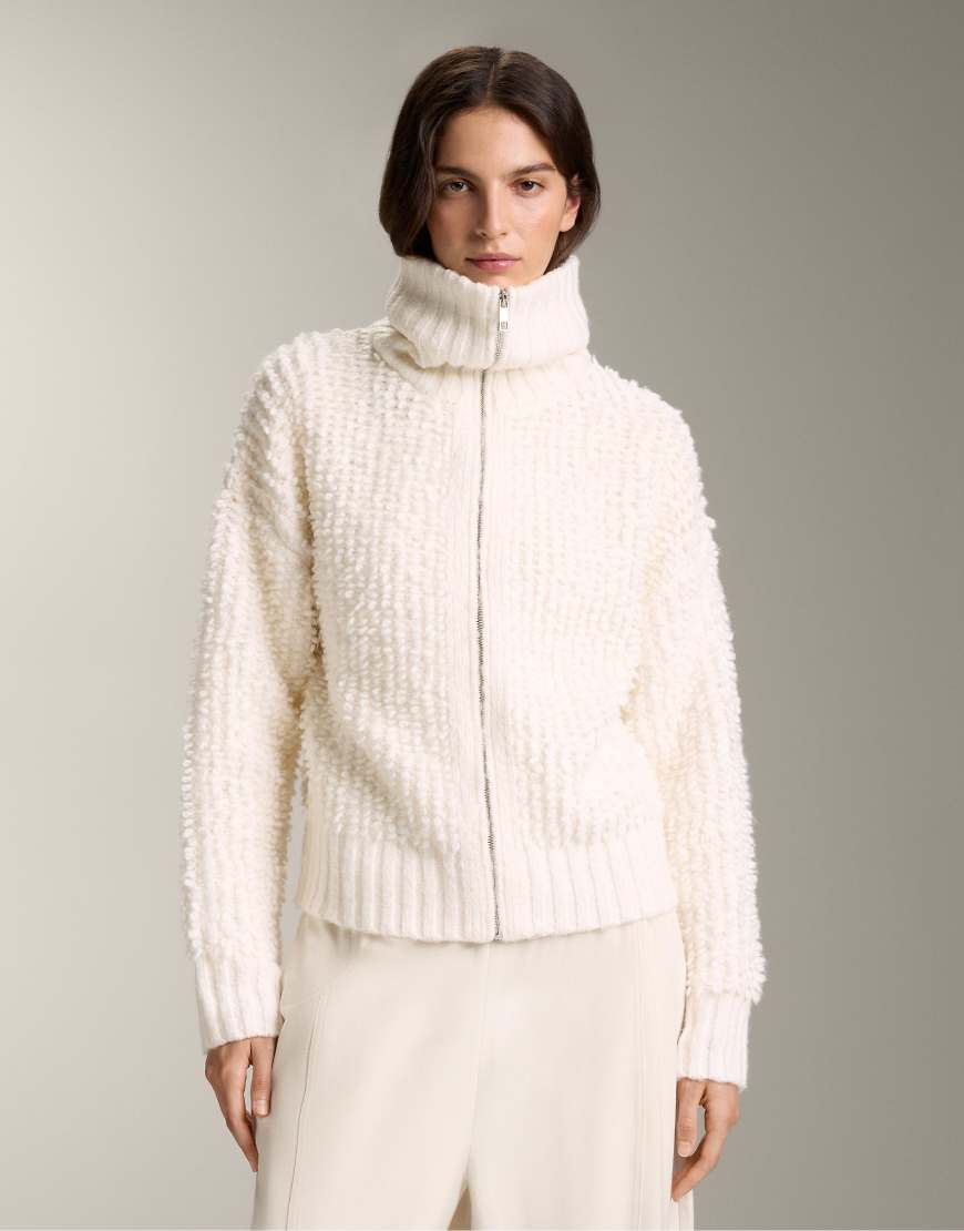 OYSHO - Strukturierte Strickjacke in Ecru-Neutral von Oysho