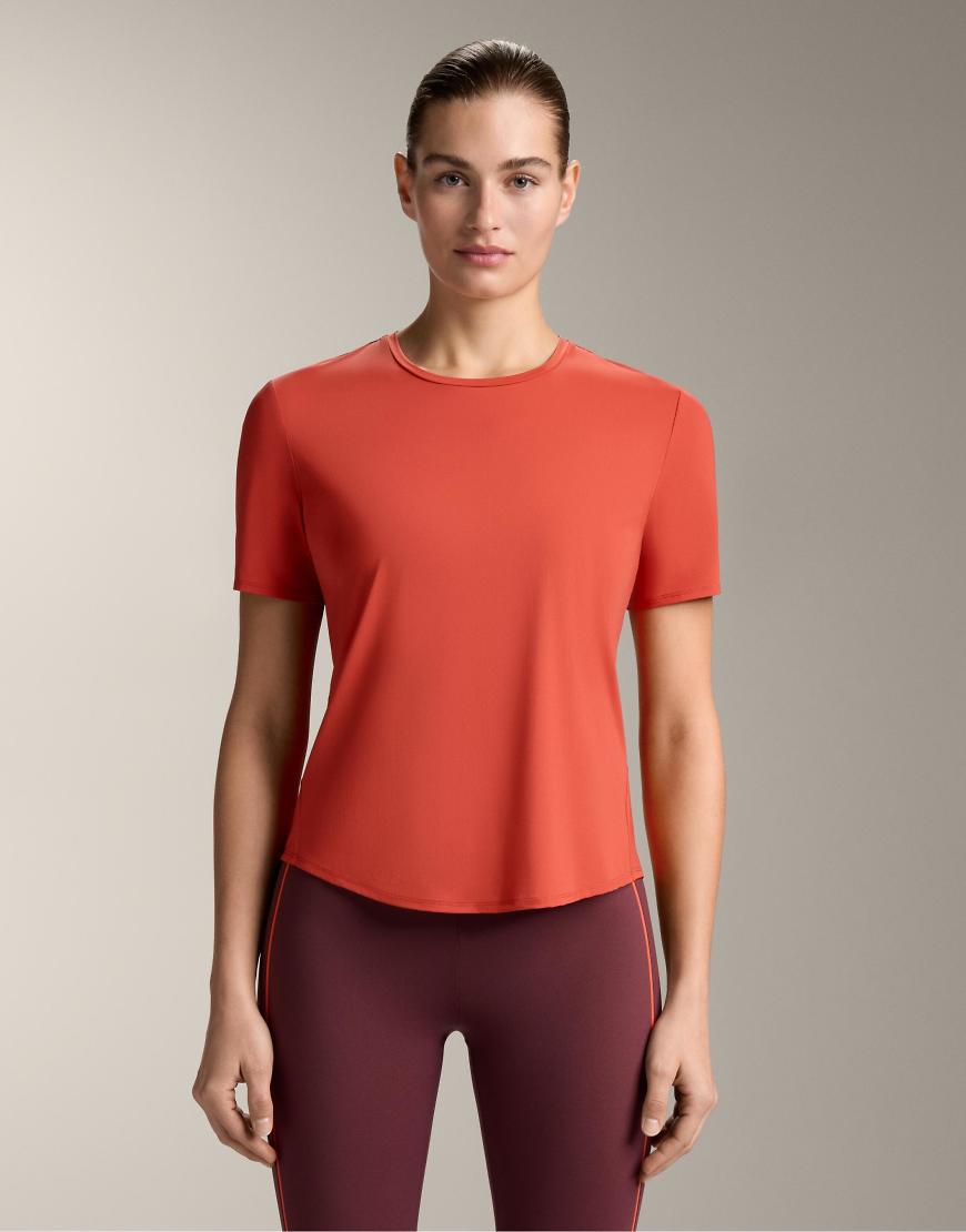 OYSHO - T-Shirt aus Funktionsmaterial in dunklem Orange von OYSHO