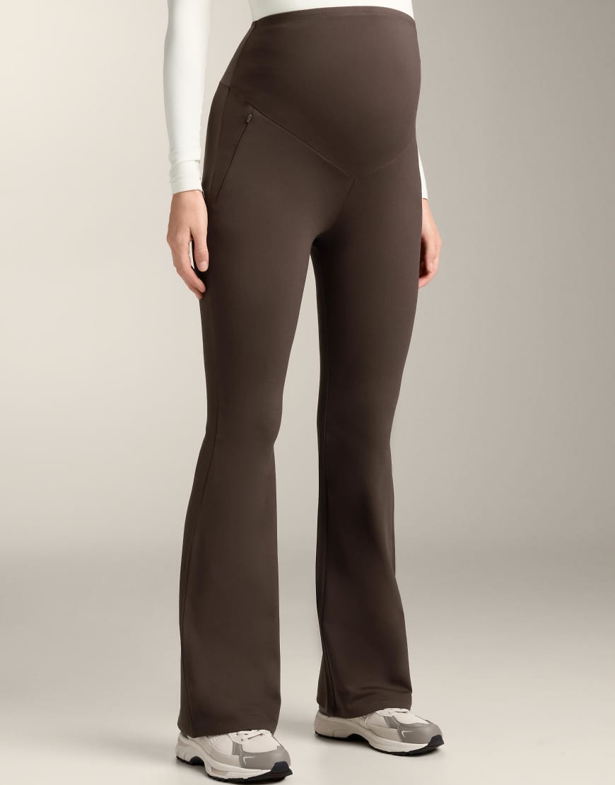 OYSHO - Warme Umstands-Schlaghose in Braun-Brown von Oysho